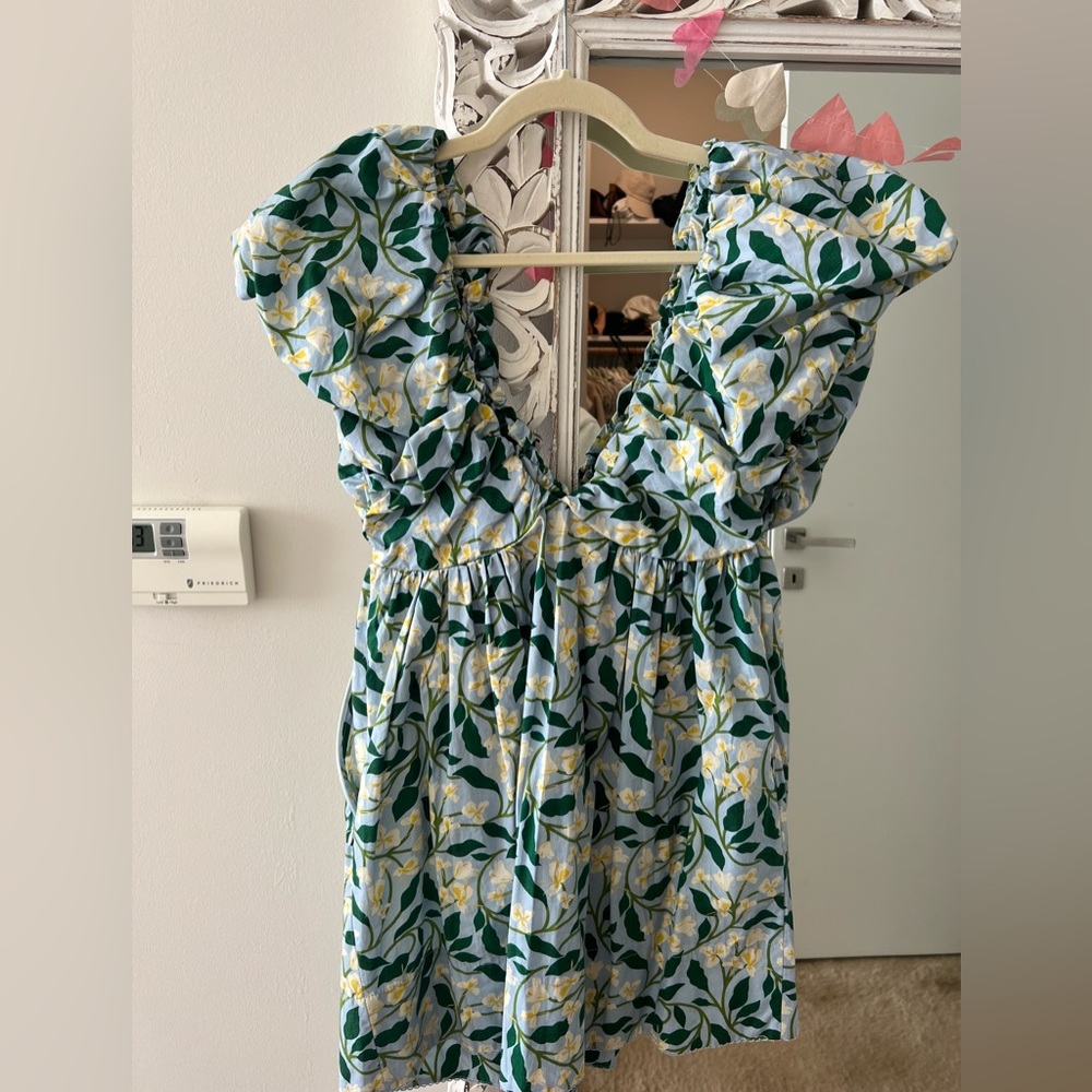 Agua by Agua Bendita Dos Gardenias Celeste Mini Dress 9665 - Picture 4 of 8